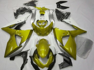 09-16 Glänzend Gelb & Weiß GSXR 1000 Motorrad Verkleidung