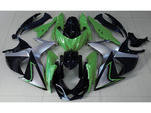 09-16 Grün-Silber & Schwarz GSXR 1000 Motorrad Verkleidung 09-16 Grün-Silber & Schwarz GSXR 1000 Motorrad Verkleidung