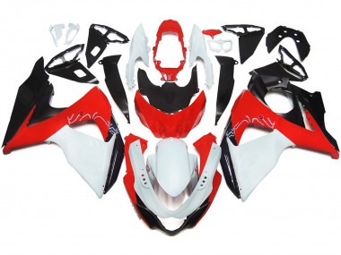 09-16 Rot Glänzend Mit Weiß & Schwarz GSXR 1000 Motorrad Verkleidung