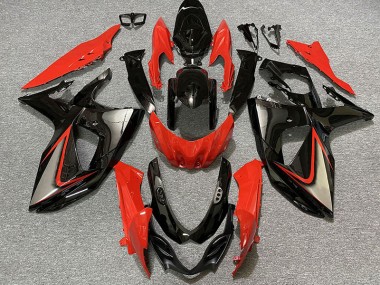09-16 Rot Glänzend & Schwarz GSXR 1000 Motorrad Verkleidung