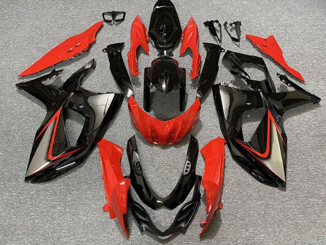 09-16 Rot Glänzend & Schwarz GSXR 1000 Motorrad Verkleidung 09-16 Rot Glänzend & Schwarz GSXR 1000 Motorrad Verkleidung