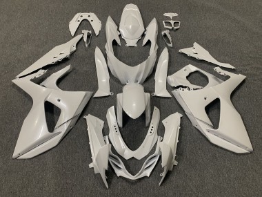09-16 Schlichte Glanz Weiß GSXR 1000 Motorrad Verkleidung