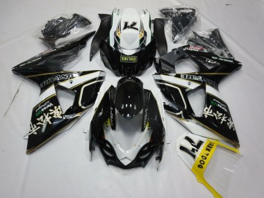 09-16 Schwarz Grau & Orange GSXR 1000 Motorrad Verkleidung