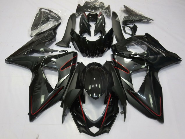 09-16 Silber Schwarz & Rot GSXR 1000 Motorrad Verkleidung 09-16 Silber Schwarz & Rot GSXR 1000 Motorrad Verkleidung