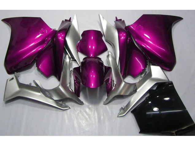 10-13 Dunkelpink & Silber VFR1200 Motorrad Verkleidung