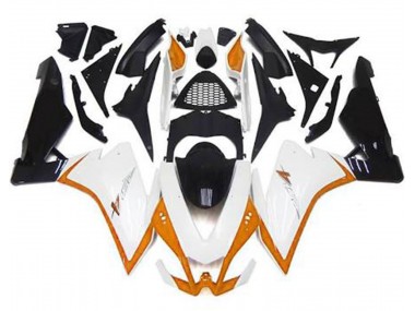 10-15 Glänzend Weiß & Orange RSV4 1000 Motorrad Verkleidung