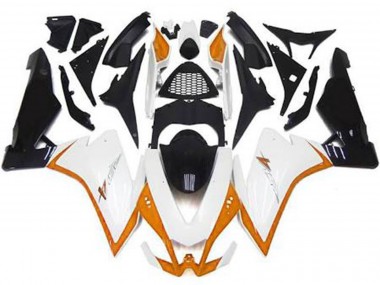 10-15 Glänzend Weiß & Orange RSV4 1000 Motorrad Verkleidung