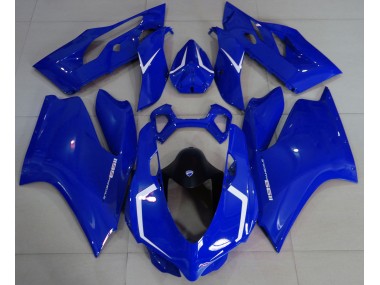 11-14 Glänzend Blau & Weiß Ducati 1199 Motorrad Verkleidung