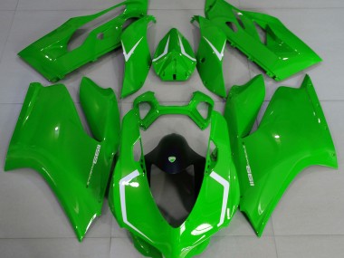 11-14 Glänzend Grün & Weiß Ducati 1199 Motorrad Verkleidung