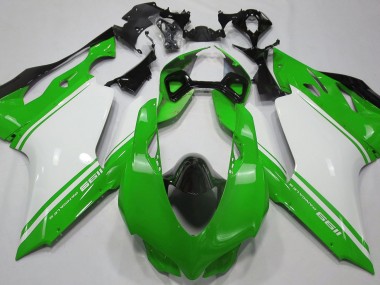 11-14 Glänzend Grün Weiß & Schwarz Ducati 1199 Motorrad Verkleidung