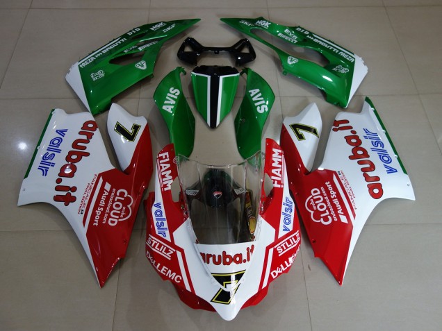 11-14 Glänzend Weiß / Rot / Grün Ducati 1199 Motorrad Verkleidung 11-14 Glänzend Weiß / Rot / Grün Ducati 1199 Motorrad Verkleidung