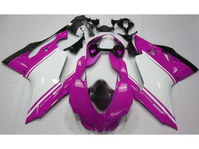 11-14 Glanzrosa Weiß & Schwarz Ducati 1199 Motorrad Verkleidung 11-14 Glanzrosa Weiß & Schwarz Ducati 1199 Motorrad Verkleidung