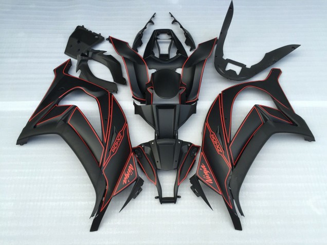 11-15 Matt Schwarz & Rot ZX10R Motorrad Verkleidung 11-15 Matt Schwarz & Rot ZX10R Motorrad Verkleidung