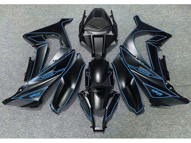 11-15 Matt Schwarzes & Blaues Futter ZX10R Motorrad Verkleidung 11-15 Matt Schwarzes & Blaues Futter ZX10R Motorrad Verkleidung