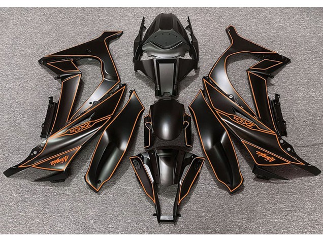 11-15 Matt Schwarzes & Orangefarbenes Futter ZX10R Motorrad Verkleidung 11-15 Matt Schwarzes & Orangefarbenes Futter ZX10R Motorrad Verkleidung