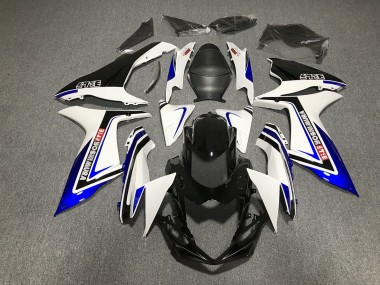 11-24 Blau Schwarz & Weiß Schrift GSXR 600-750 Motorrad Verkleidung