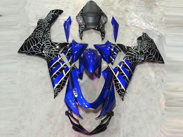 11-24 Blaue Spinne Glänzend GSXR 600-750 Motorrad Verkleidung 11-24 Blaue Spinne Glänzend GSXR 600-750 Motorrad Verkleidung