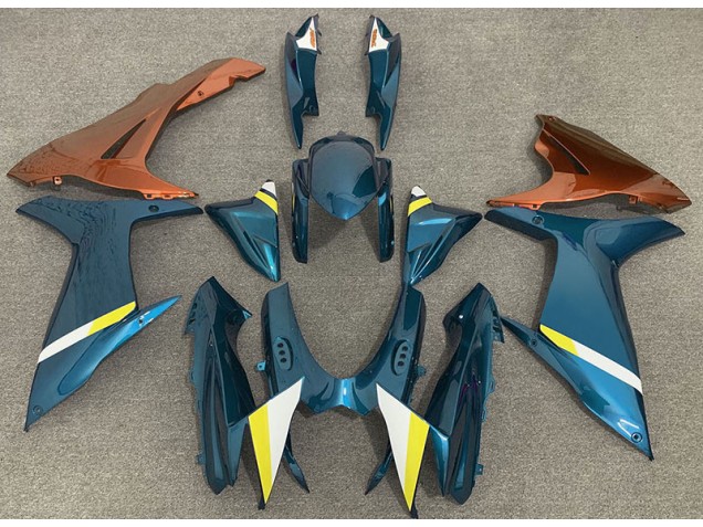 11-24 Glänzend Hellblau & Orange GSXR 600-750 Motorrad Verkleidung 11-24 Glänzend Hellblau & Orange GSXR 600-750 Motorrad Verkleidung