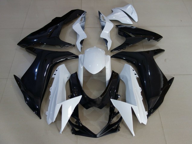 11-24 Glänzend Weiß & Schwarz GSXR 600-750 Motorrad Verkleidung 11-24 Glänzend Weiß & Schwarz GSXR 600-750 Motorrad Verkleidung