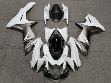 11-24 Glänzend Weiß & Silber Stil GSXR 600-750 Motorrad Verkleidung