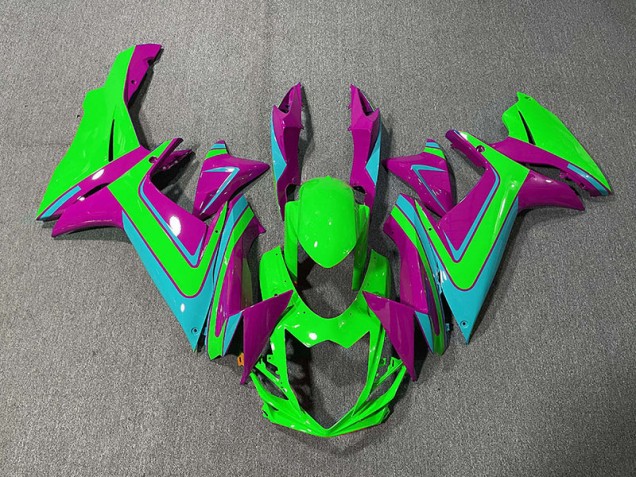 11-24 Grün Hellblau & Magenta GSXR 600-750 Motorrad Verkleidung 11-24 Grün Hellblau & Magenta GSXR 600-750 Motorrad Verkleidung