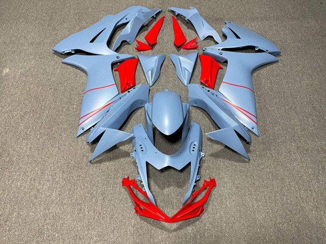 11-24 Matt Himmelblau & Rot GSXR 600-750 Motorrad Verkleidung 11-24 Matt Himmelblau & Rot GSXR 600-750 Motorrad Verkleidung