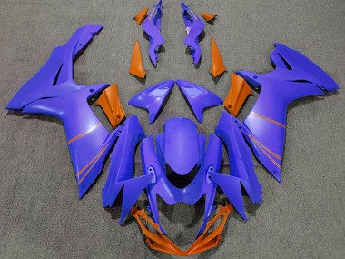 11-24 Matt Ozeanblau & Orange GSXR 600-750 Motorrad Verkleidung