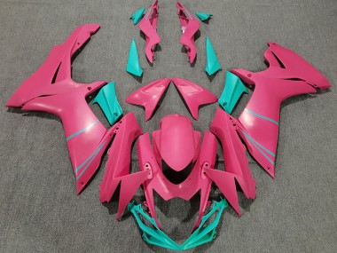 11-24 Matt Pink & Blaugrün GSXR 600-750 Motorrad Verkleidung