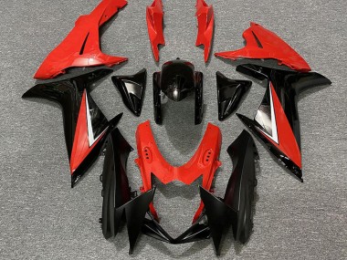 11-24 Rot Glänzend & Schwarz GSXR 600-750 Motorrad Verkleidung