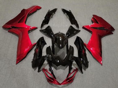 11-24 Schwarz Glänzend & Lavarot GSXR 600-750 Motorrad Verkleidung
