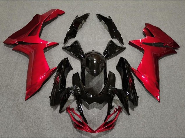 11-24 Schwarz Glänzend & Lavarot GSXR 600-750 Motorrad Verkleidung 11-24 Schwarz Glänzend & Lavarot GSXR 600-750 Motorrad Verkleidung