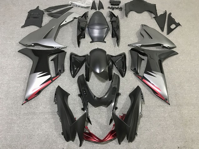 11-24 Schwarz Glänzend & Mattgrau GSXR 600-750 Motorrad Verkleidung 11-24 Schwarz Glänzend & Mattgrau GSXR 600-750 Motorrad Verkleidung