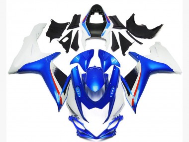 11-24 Tiefes Blau & Glänzender Weißstil GSXR 600-750 Motorrad Verkleidung