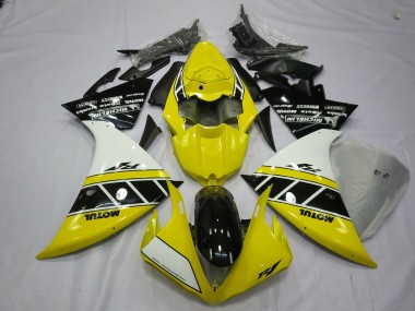 12-14 Gelb & Weiß R1 Motorrad Verkleidung