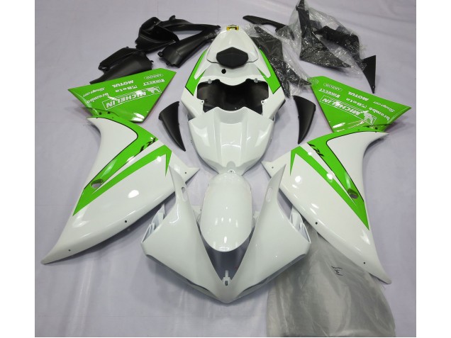 12-14 Glänzend Weiß & Grün R1 Motorrad Verkleidung 12-14 Glänzend Weiß & Grün R1 Motorrad Verkleidung