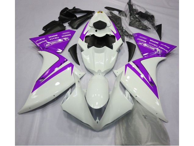 12-14 Glänzend Weiß & Lila R1 Motorrad Verkleidung 12-14 Glänzend Weiß & Lila R1 Motorrad Verkleidung