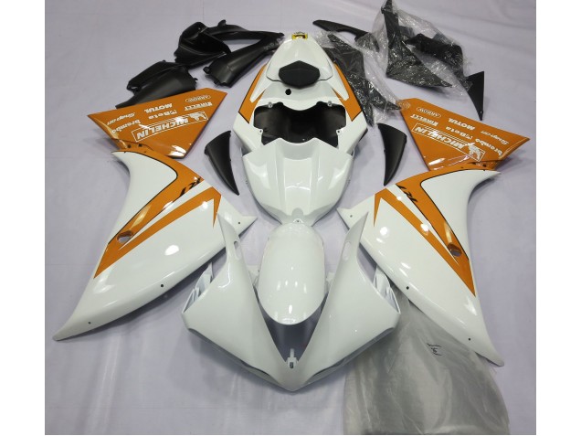 12-14 Glänzend Weiß & Orange R1 Motorrad Verkleidung 12-14 Glänzend Weiß & Orange R1 Motorrad Verkleidung