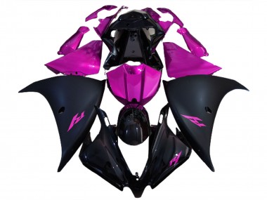 12-14 Matt Schwarz & Pink R1 Motorrad Verkleidung