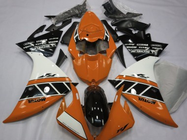 12-14 Orange Glänzend Silber & Schwarz R1 Motorrad Verkleidung