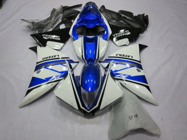 12-14 Silber-Weiß Yamalube R1 Motorrad Verkleidung