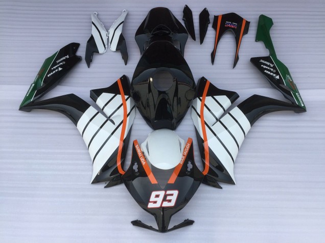 12-16 93 Baracuda Weiß & Schwarz CBR1000RR Motorrad Verkleidung 12-16 93 Baracuda Weiß & Schwarz CBR1000RR Motorrad Verkleidung