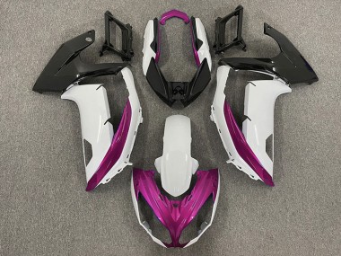 12-16 Glänzend Weiß & Magenta Ninja 650R Motorrad Verkleidung