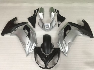 12-16 Silber & Schwarz Ninja 650R Motorrad Verkleidung