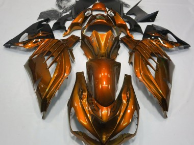 12-21 Gebranntes Orange Glänzend ZX14R Motorrad Verkleidung