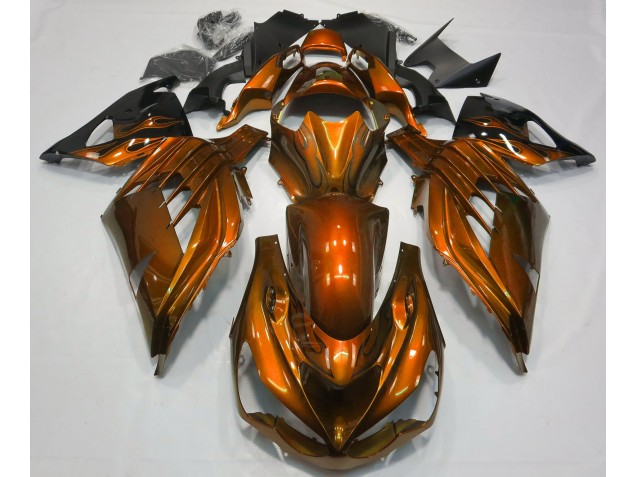 12-21 Gebranntes Orange Glänzend ZX14R Motorrad Verkleidung 12-21 Gebranntes Orange Glänzend ZX14R Motorrad Verkleidung