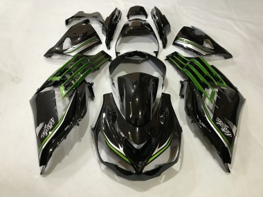 12-21 Glänzendes Schwarz & Schleimgrün ZX14R Motorrad Verkleidung