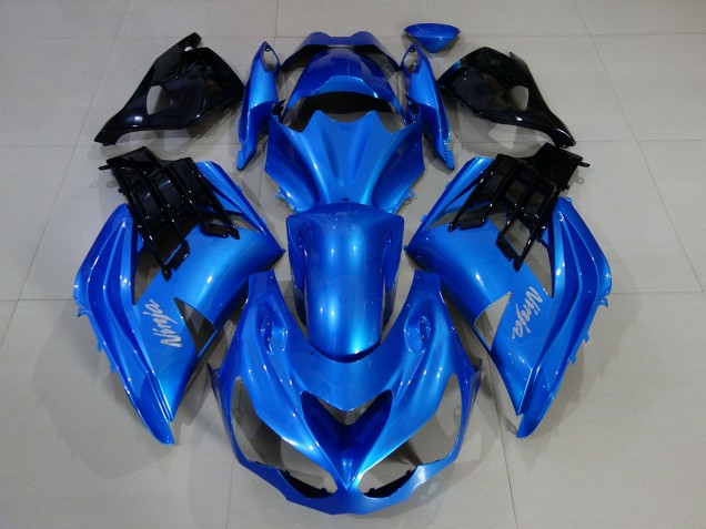12-21 Kräftiges Blau & Glänzendes Schwarz ZX14R Motorrad Verkleidung 12-21 Kräftiges Blau & Glänzendes Schwarz ZX14R Motorrad Verkleidung