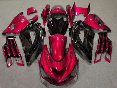 12-21 Rot Glänzend & Schwarz ZX14R Motorrad Verkleidung