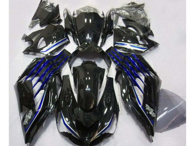 12-21 Schwarz Glänzend & Blau ZX14R Motorrad Verkleidung 12-21 Schwarz Glänzend & Blau ZX14R Motorrad Verkleidung