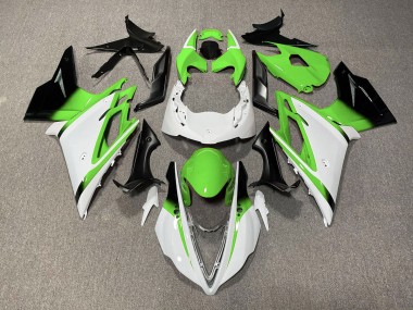 13-16 Glänzend Weiß & Grün Daytona 675 Motorrad Verkleidung